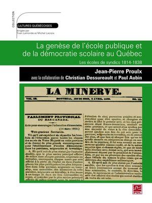 cover image of Genèse de l'école publique et de la démocratie scolaire au Q